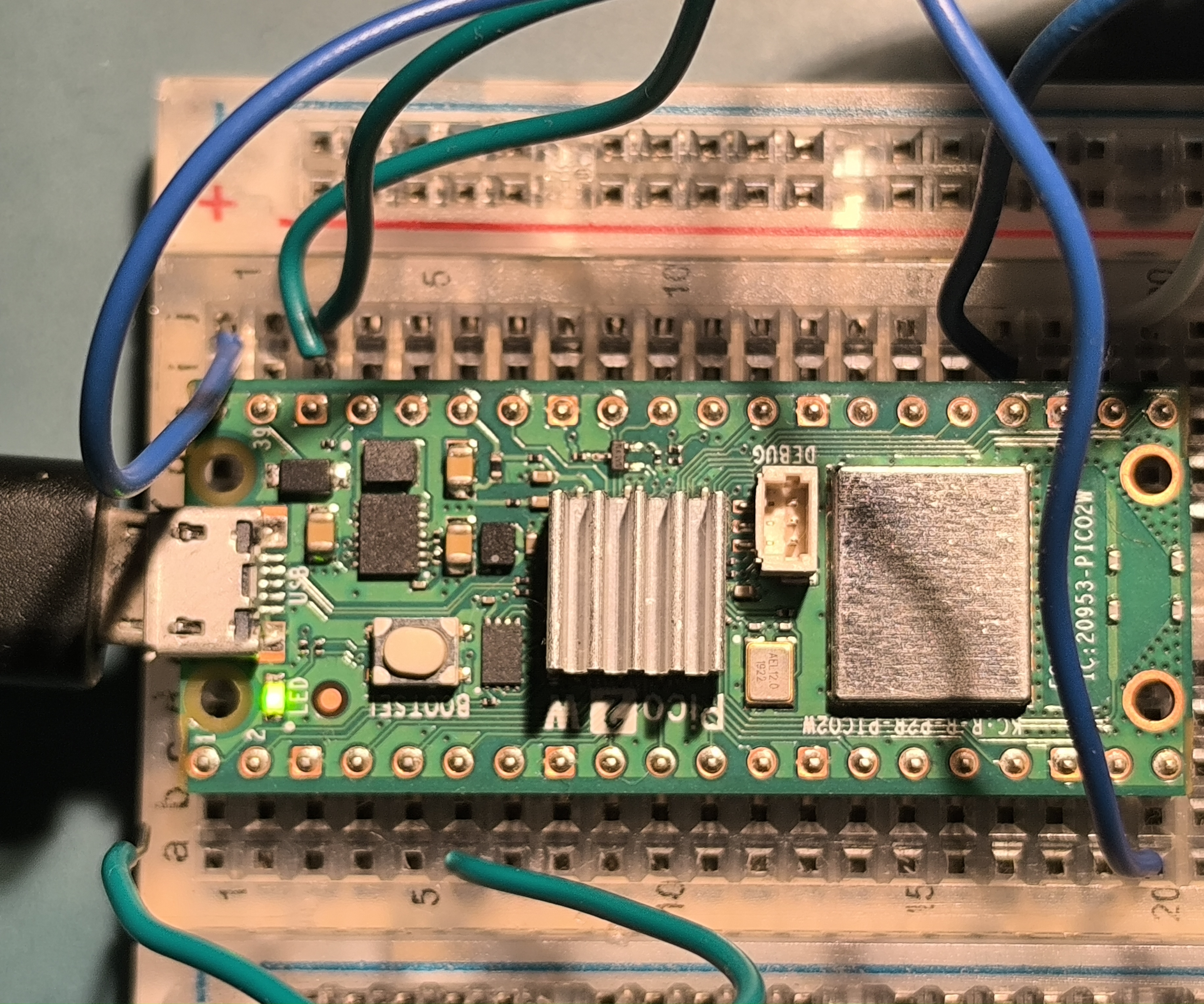 Raspberry Pi Pico 2 W Closeup