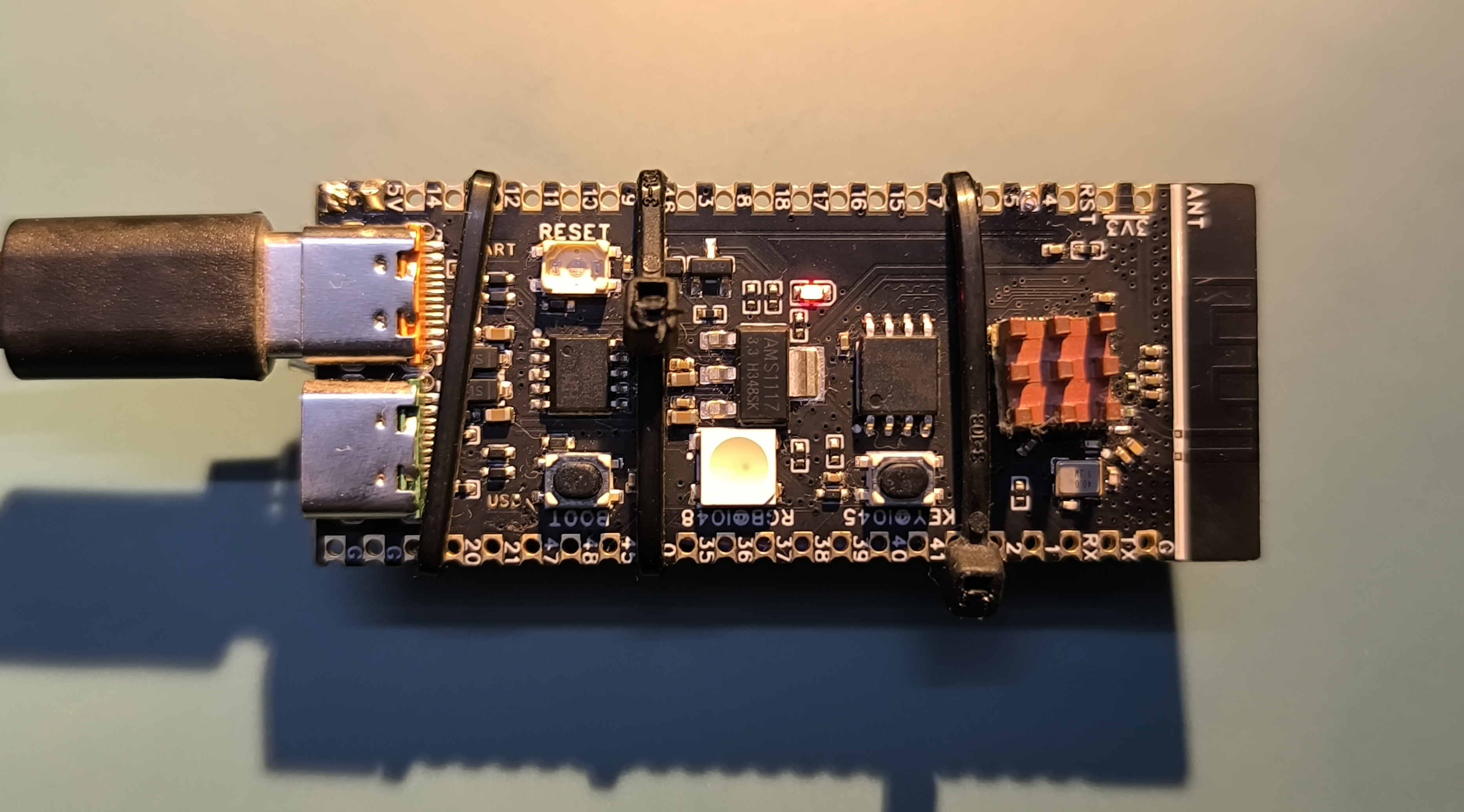 ESP32-S3 board, top view