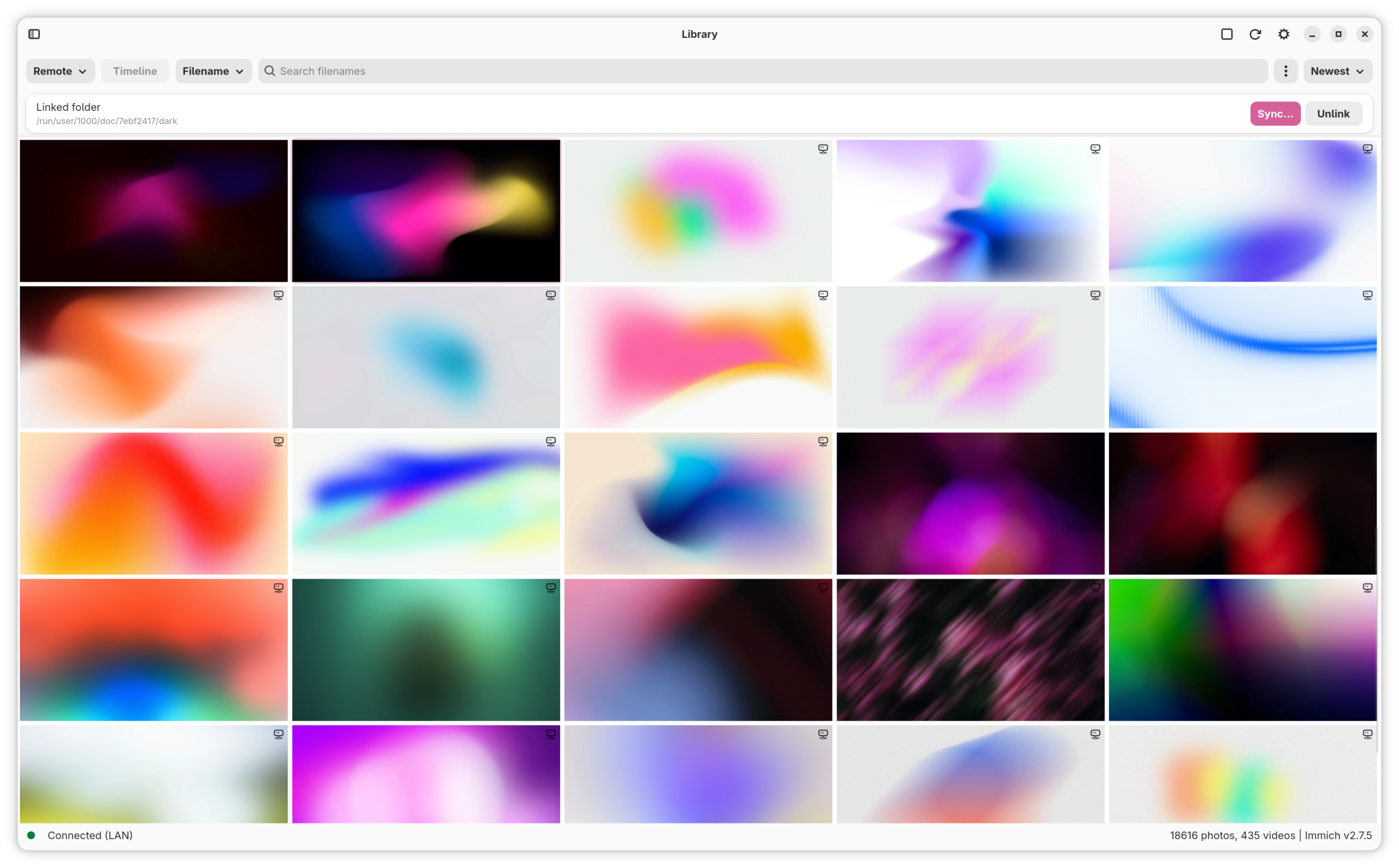 Album selected, sidebar off