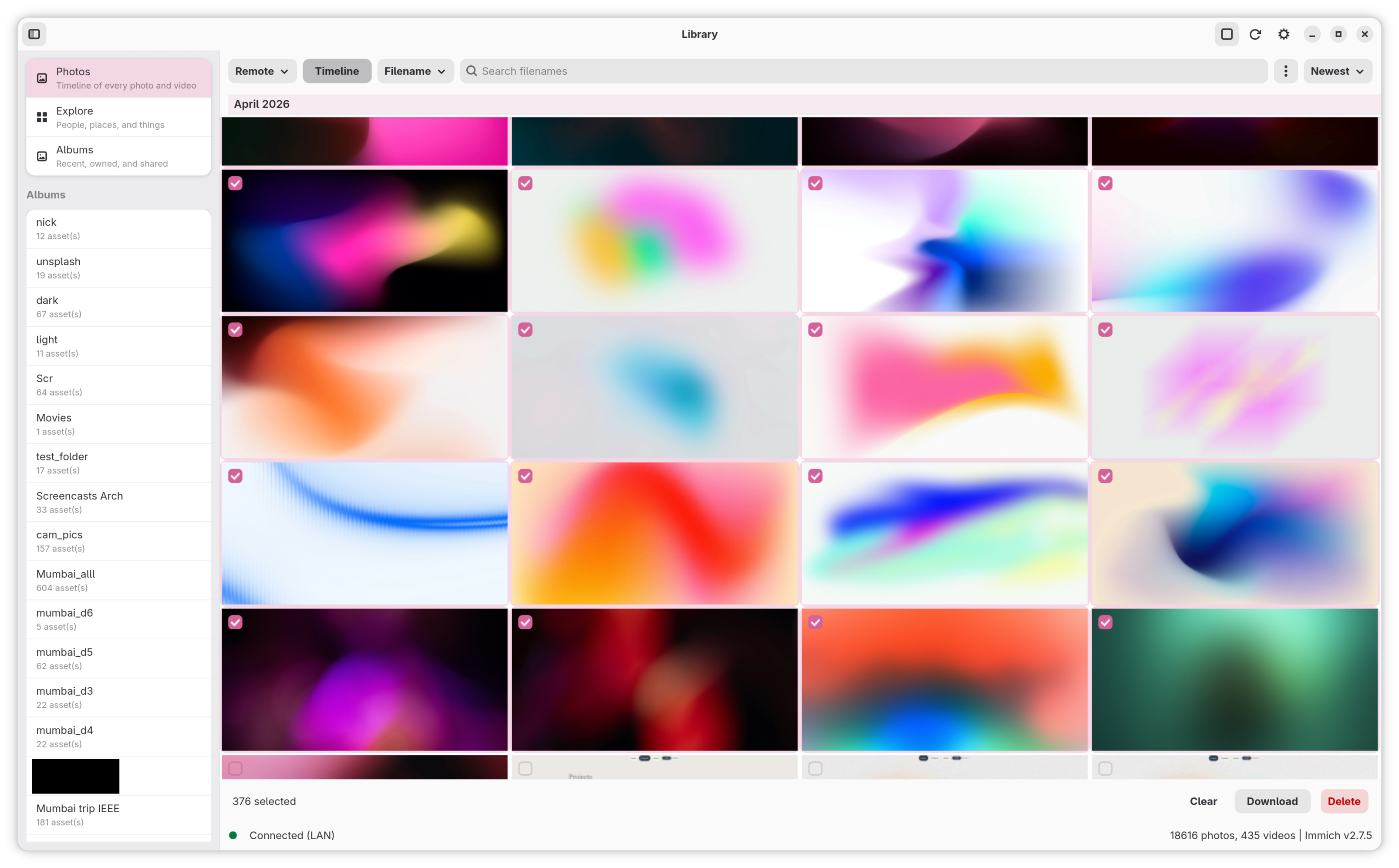 Multi-select view with checkboxes